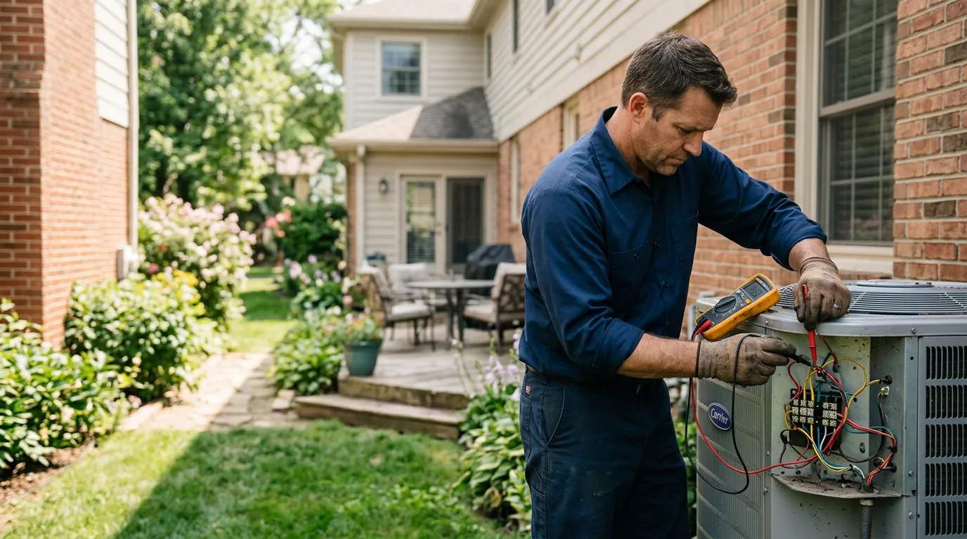 HVAC technician working near Scheller, IL
